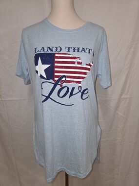 Royce Brand Faded Blue Tee — Logo Inside Neck Large